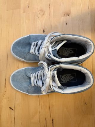 Playeras Vans Caña Alta Azul Talla 38