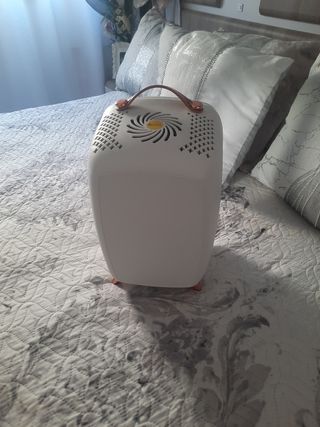 Nevera cosmética con espejo y luz