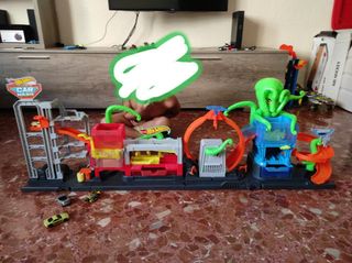 Pista Hotwheels Lavadero de Coches