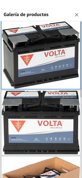 Batería Coche Volta 12V 80Ah 760A EN