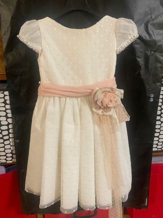 Vestido Comunión/Fiesta Blanco con Flores