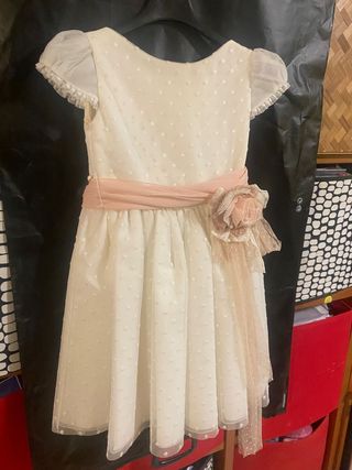Vestido Comunión/Fiesta Blanco con Flores