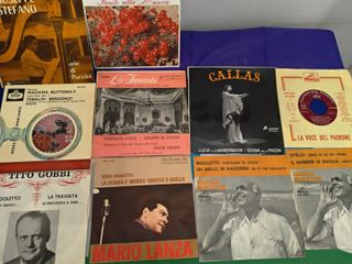 Vinili set n.10 45 giri musica lirica anni '50/'60
