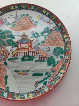 Plato de porcelana Makao decorado