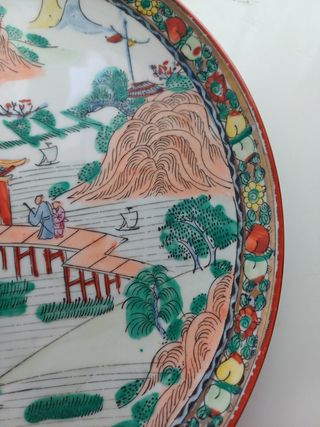 Plato de porcelana Makao decorado