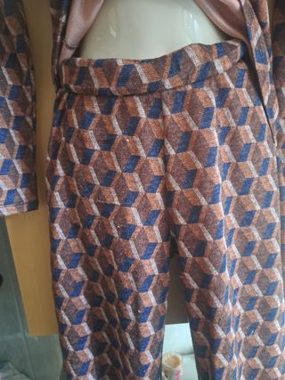 Conjunto pantalón y top estampado talla hasta 38