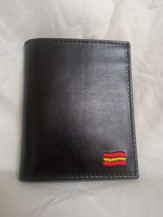 Cartera Portaplaca Policía Nacional CNP cuero piel
