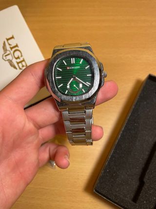 Reloj Maimashi Verde y Plateado