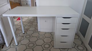 Escritorio Blanco 120x60x75 con Cajonera