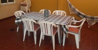 Mesa Terraza Plegable + 6 Sillas Plástico
