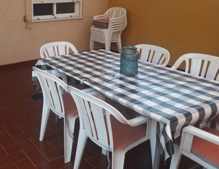 Mesa Terraza Plegable + 6 Sillas Plástico