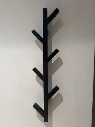 Colgador de 6 ganchos, de pared Ikea negro 