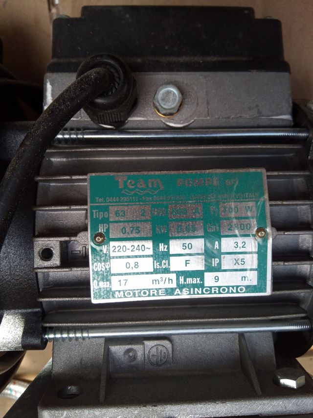 Motore asincrono Team 0,75 HP