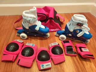 Patines Frozen Ajustables + Bolsa y Protecciones 