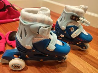 Patines Frozen Ajustables + Bolsa y Protecciones 
