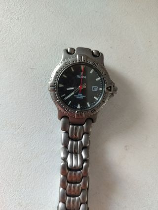 Reloj Festina Hombre Esfera Negra y Acero