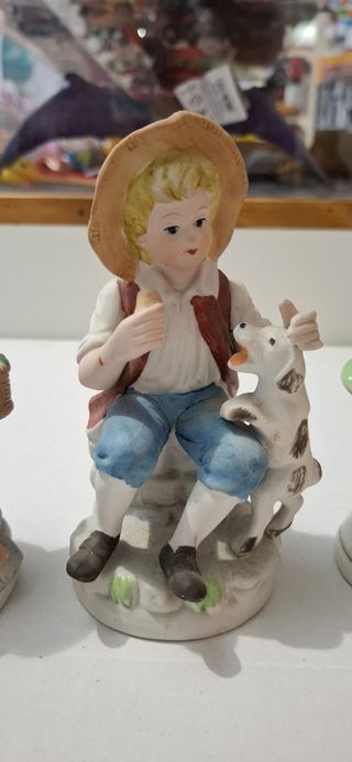 4 statuine porcellana vintage