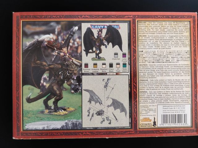 Manticora Elfos Oscuros Warhammer Caja