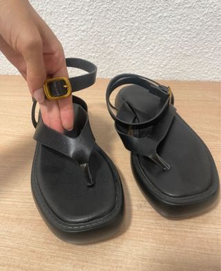 Sandalias negras plataforma