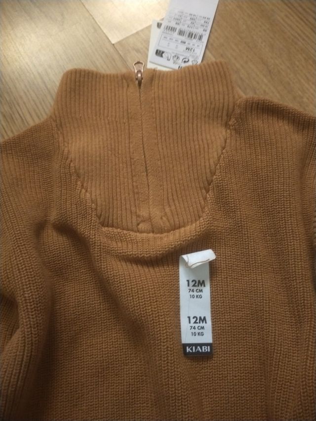 Jersey Kiabi marrón 12 meses