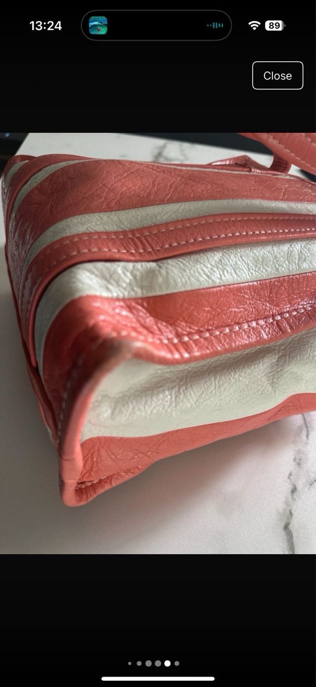 Bolso Balenciaga Piel Rosa/Blanco