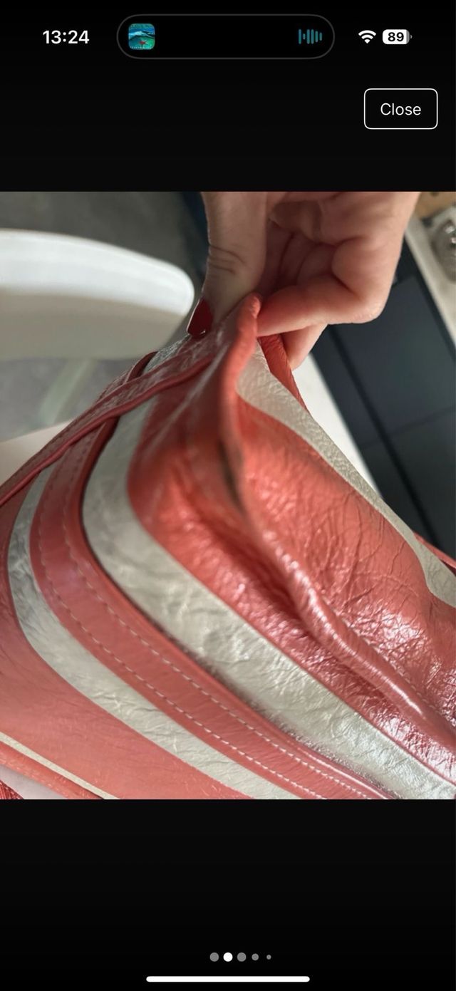 Bolso Balenciaga Piel Rosa/Blanco
