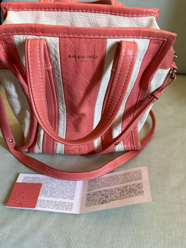 Bolso Balenciaga Piel Rosa/Blanco