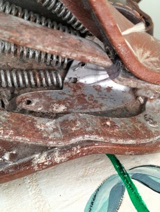 Sillín de bicicleta vintage marrón