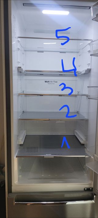 Estante retráctil cristal Frigorífico LG GBB72NSDF