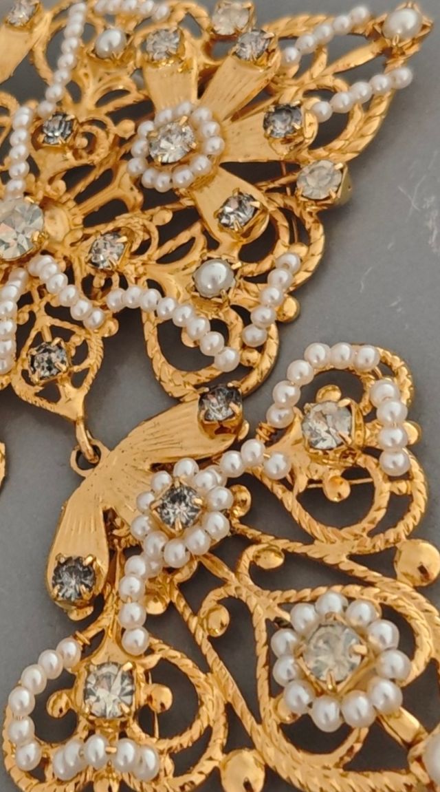 Aderezo Fallera Oro y Perlas