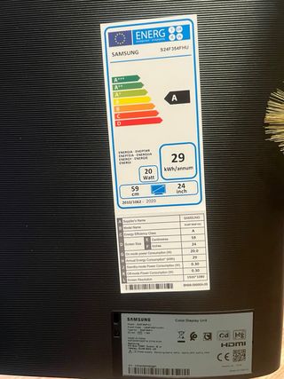 Pantalla Samsung Negra 24 inch pulgadas 20 Watt