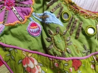 Vestido Flamenco Verde Talla XL