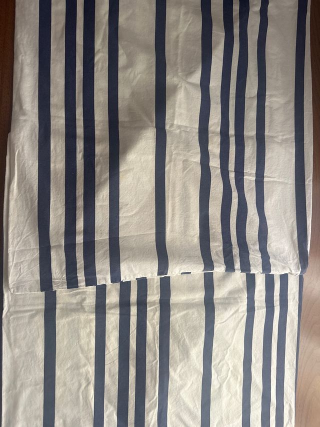 Fundas de cojín a rayas azul y beige pack de 2