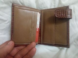 Cartera monedero grabado Cocodrilo cuero piel