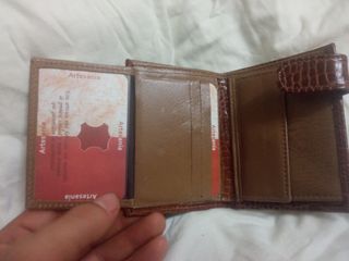 Cartera monedero grabado Cocodrilo cuero piel