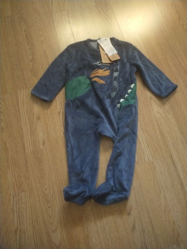 Pijama infantil dragón azul