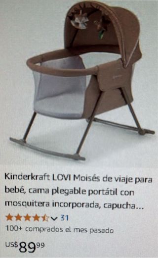 2 Cunas de Viaje Kinderkraft LOVI moisés de viaje