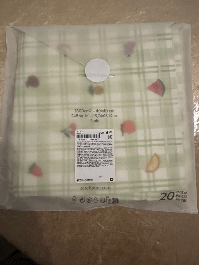 Manteles individuales Zara Home con frutas