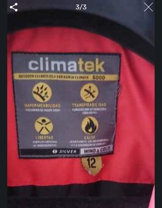 Chaqueta para mujer roja y gris