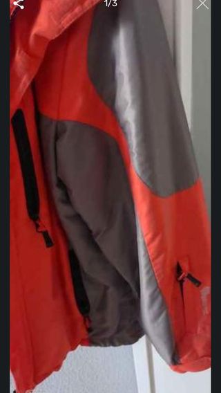 Chaqueta para mujer roja y gris