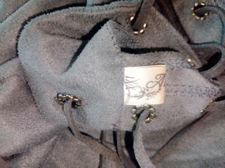 Vestido gris halter de antelina