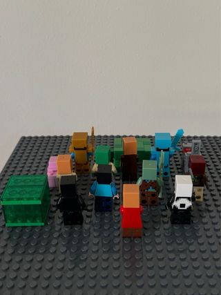 lego minecraft compatibile 15 mini figurine nuove