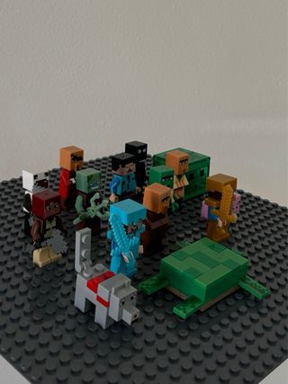 lego minecraft compatibile 15 mini figurine nuove