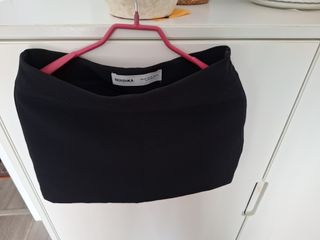 Falda pantalón Bershka negra Talla XS