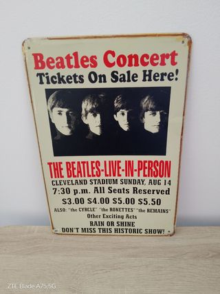 Placa Beatles Concierto Cleveland 1966