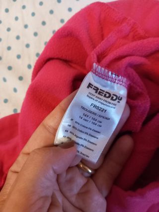 Leggings felpati rossi con logo marca Freddy