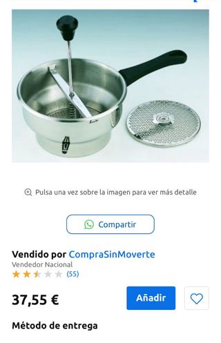 Nuovo reggiseno Pasapurés in acciaio inossidabile 18/10