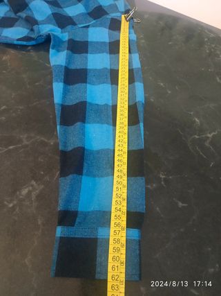 Camicia a quadri blu e nera