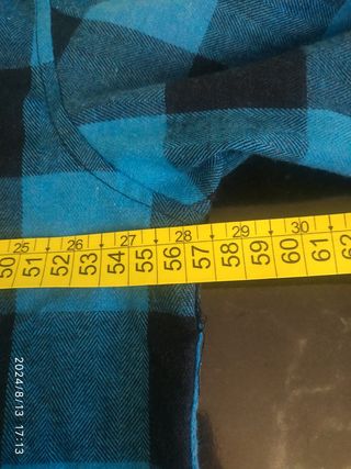 Camicia a quadri blu e nera