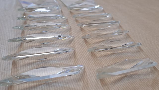 14 lagrimas prismas de cristal para lampara